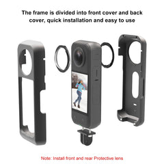 For Insta360 X3 PULUZ Metal Protective Cage Rig Housing Frame with Sticking Lens Film, Frame with Sticking Lens Film