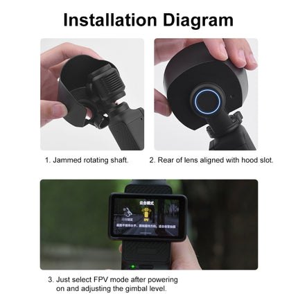 Für DJI OSMO Pocket 3 Sonnenschutzlinse Schutzhülle Haube, Sonnenschirm