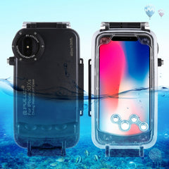 PULUZ - Funda impermeable para iPhone X/XS (40 m/130 pies), carcasa subacuática para tomar fotografías y videos, para iPhone X/XS (blanco), para iPhone X/XS (transparente), para iPhone X/XS (negro)