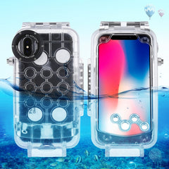 PULUZ - Funda impermeable para iPhone X/XS (40 m/130 pies), carcasa subacuática para tomar fotografías y videos, para iPhone X/XS (blanco), para iPhone X/XS (transparente), para iPhone X/XS (negro)