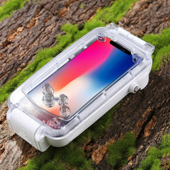 PULUZ - Funda impermeable para iPhone X/XS (40 m/130 pies), carcasa subacuática para tomar fotografías y videos, para iPhone X/XS (blanco), para iPhone X/XS (transparente), para iPhone X/XS (negro)