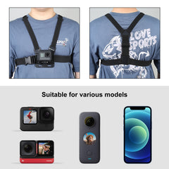 PULUZ  5 in 1 Adjustable Body Mount Belt Chest Strap with Phone Clamp & J Hook Mount & Long Screw Kit