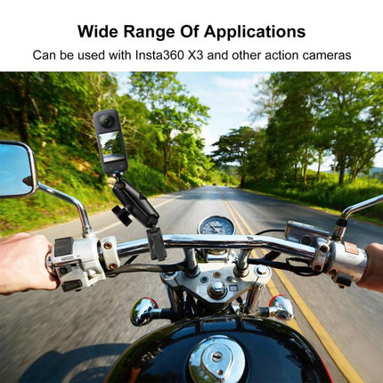 PULUZ Motorcycle Crab Clamp Handlebar Fixed Mount Holder for GoPro and Other Action Cameras