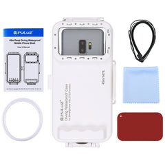 PULUZ 45m/147ft Waterproof Diving Case Photo Video Taking Underwater Housing Cover for iPhone 16 / 16 Pro / 15 / 15 Pro, Galaxy, Huawei, Xiaomi, Google Android OTG Smartphones with Type-C Port, Universal Case for Type-C Port Phones