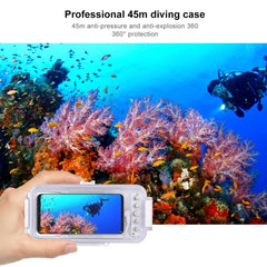 PULUZ 45m/147ft Waterproof Diving Case Photo Video Taking Underwater Housing Cover for iPhone 16 / 16 Pro / 15 / 15 Pro, Galaxy, Huawei, Xiaomi, Google Android OTG Smartphones with Type-C Port, Universal Case for Type-C Port Phones