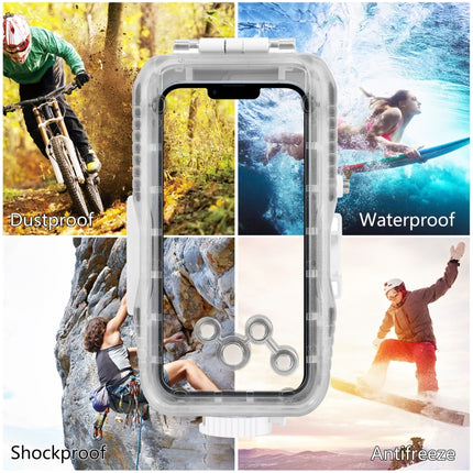 PULUZ 40m/130ft Waterproof Diving Case for iPhone 16 / 15 / 15 Pro / 14 / 14 Pro / 13 / 13 Pro / 12 / 12 Pro, with One-way Valve Photo Video Taking Underwater Housing Cover, For iPhone 16 / 15 / 15 Pro, For iPhone 14 / 14 Pro