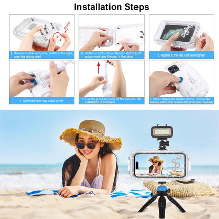 PULUZ 40m/130ft Waterproof Diving Case for 15 Pro Max / 15 Plus / iPhone 14 Plus / 14 Pro Max / 13 Pro Max / 12 Pro Max / 11 Pro Max, with One-way Valve Photo Video Taking Underwater Housing Cover, For iPhone 15 Pro Max / 15 Plus / 14 Plus             ...