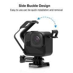 For GoPro Hero11 Black Mini PULUZ PC Plastic Border Frame with Buckle Basic Mount & Screw, PC Plastic Border