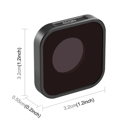 Filtro de lente ND32 para cámara de acción PULUZ para GoPro Hero11 Black / Hero11 Black mini / HERO10 Black / HERO9 Black, ND32