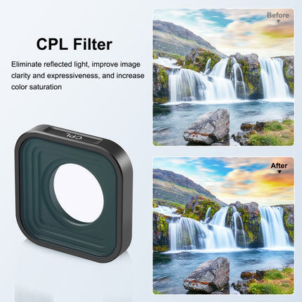 Filtro de lente CPL para cámara de acción PULUZ para GoPro Hero11 Black / Hero11 Black mini / HERO10 Black / HERO9 Black, CPL