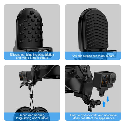 PULUZ Motorradhelm-Kinnklemmhalterung für GoPro und andere Actionkameras, Helm-Kinnklemmhalterung