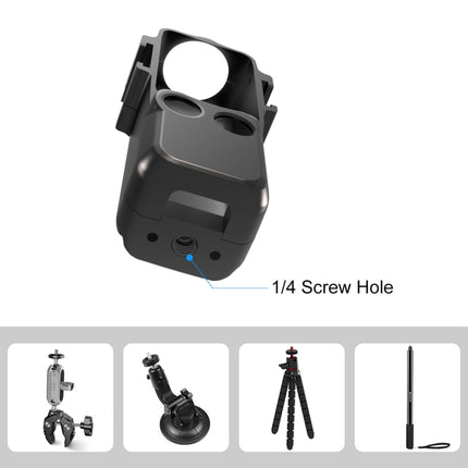 Para DJI OSMO Pocket 3 PULUZ Soporte adaptador de jaula con marco de protección de metal con zapatas frías duales, marco de protección de metal