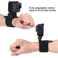 PULUZ Adjustable Wrist Strap Mount for GoPro, Insta360, DJI and Other Action Cameras, Strap Length: 28.5cm, Wrist Strap