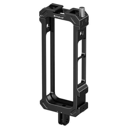 For Insta360 X4 PULUZ Metal Protective Cage Rig Housing Frame with Expand Cold Shoe Base & Tripod Adapter, Cold Shoe Metal Cage