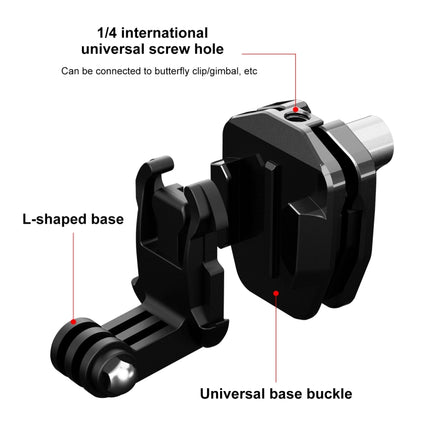 PULUZ Motorcycle Windshield Action Camera Mount Clip for GoPro Hero12 Black / DJI Osmo Action 4 / Insta360 X4 / Ace Pro and Other Action Cameras, Windshield Clip I