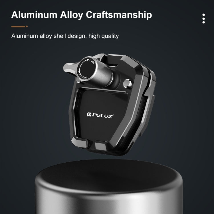 PULUZ Motorrad-Windschutzscheiben-Actionkamera-Halterungsclip für GoPro Hero12 Black / DJI Osmo Action 4 / Insta360 X4 / Ace Pro und andere Actionkameras, Windschutzscheiben-Halterungsclip