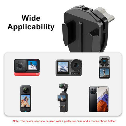 PULUZ Motorcycle Windshield Action Camera Mount Clip for GoPro Hero12 Black / DJI Osmo Action 4 / Insta360 X4 / Ace Pro and Other Action Cameras, Windshield Clip I