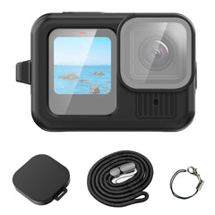 For GoPro HERO13 Black PULUZ Silicone Protective Case Cover with Wrist Strap & Lens Cover, For GoPro HERO13 Black