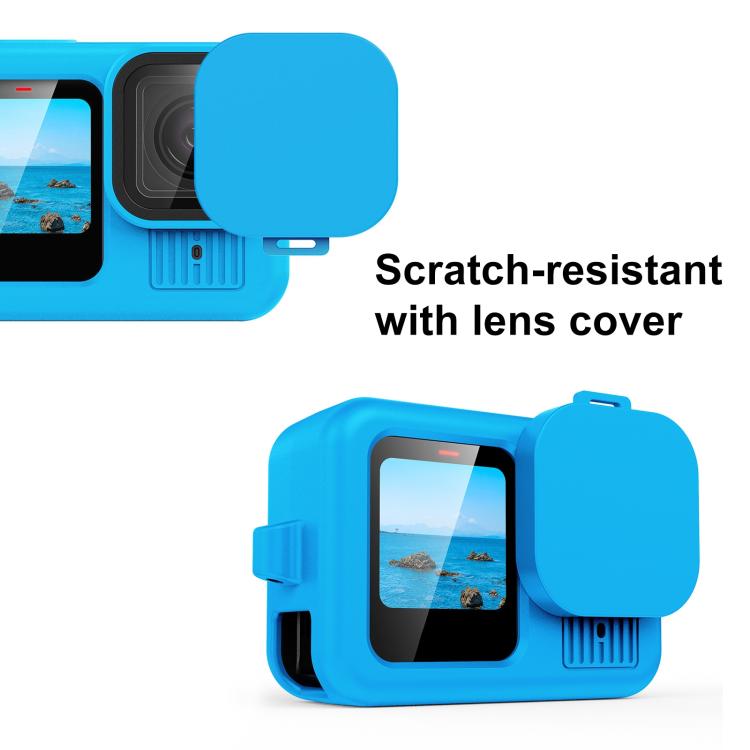 For GoPro HERO13 Black PULUZ Silicone Protective Case Cover with Wrist Strap & Lens Cover