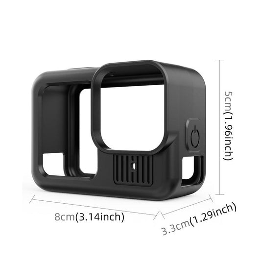 Para GoPro HERO13 Black PULUZ Funda protectora de silicona Cubierta de interfaz lateral con correa para la muñeca y cubierta de lente, para GoPro HERO13 Black Funda de silicona + Cubierta lateral