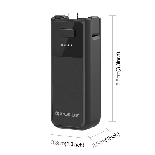 For DJI Osmo Pocket 3 PULUZ High-Capacity 2800mAh Battery Grip