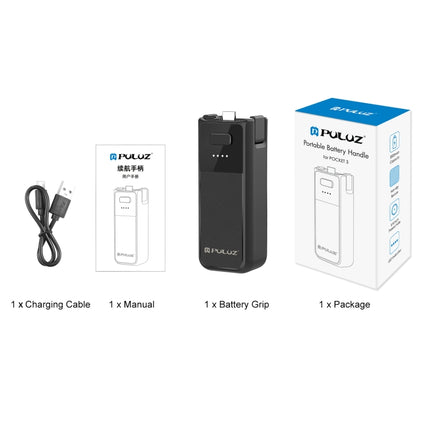 Für DJI Osmo Pocket 3 PULUZ Hochleistungs-Batteriegriff mit 2800 mAh
