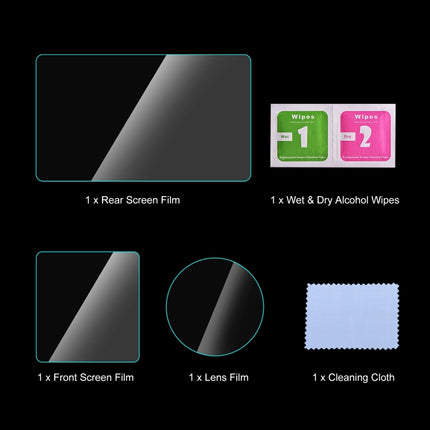 Para DJI Osmo Action 5 Pro PULUZ Lente 3 en 1 Pantalla frontal y trasera Vidrio templado Película a prueba de explosiones