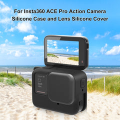 For Insta360 Ace Pro PULUZ Body Silicone Protective Case with Lens Cap, For Insta360 Ace Pro Silicone Case