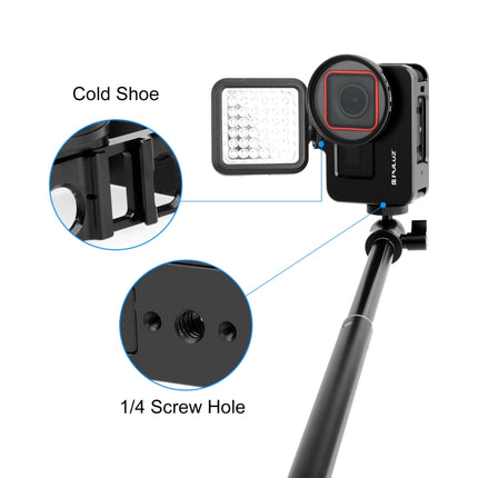 Marco adaptador de jaula de conejo de metal PULUZ para Insta360 Ace Pro/Ace con filtro UV de 52 mm y anillo adaptador, jaula de metal 1