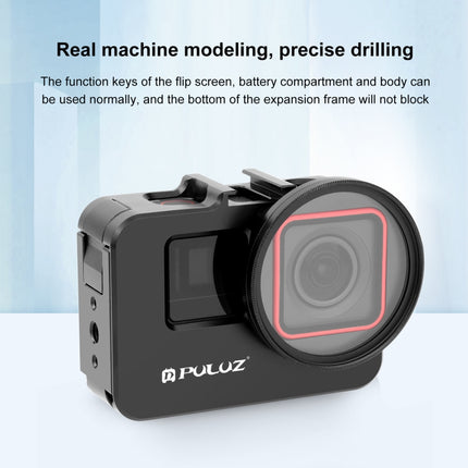 Marco adaptador de jaula de conejo de metal PULUZ para Insta360 Ace Pro/Ace con filtro UV de 52 mm y anillo adaptador, jaula de metal 1