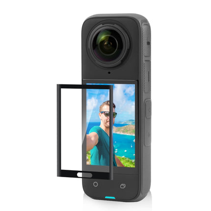 Película de vidrio templado para pantalla curva HD PULUZ 9H 2.5D para Insta360 X4