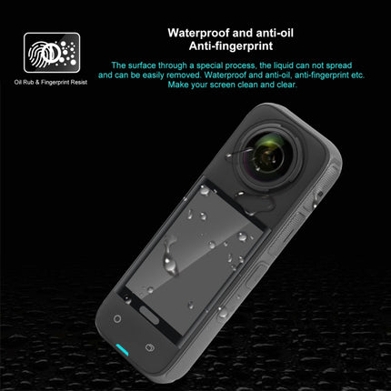 Película de vidrio templado para pantalla curva HD PULUZ 9H 2.5D para Insta360 X4