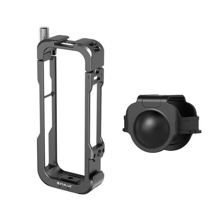 Für Insta360 X4 PULUZ Metall Schutz Käfig Rig Gehäuse Rahmen mit Objektiv Abdeckung, Metall Schutz Käfig