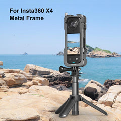 Für Insta360 X4 PULUZ Metall Schutz Käfig Rig Gehäuse Rahmen mit Objektiv Abdeckung, Metall Schutz Käfig