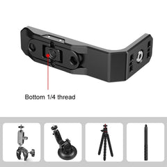 Für Insta360 X4 PULUZ Vertikale Horizontale Aufnahme Schnellverschluss Metall L Halterung, L Halterung