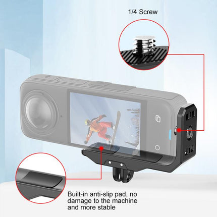 For Insta360 X4 PULUZ Vertical Horizontal Shooting Quick Release Metal  L Bracket