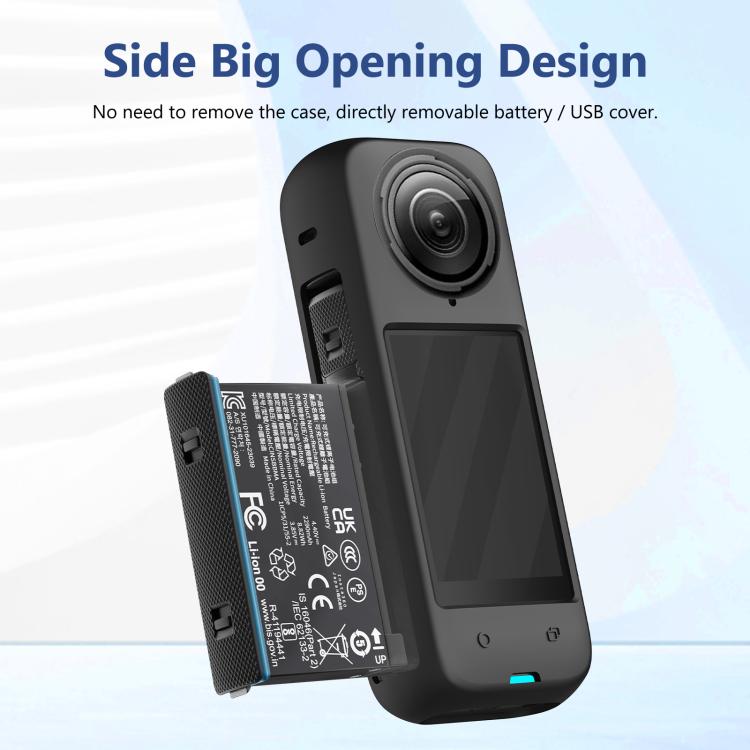 Para Insta360 X4 PULUZ Funda protectora de silicona a prueba de polvo de cuerpo completo, Funda protectora