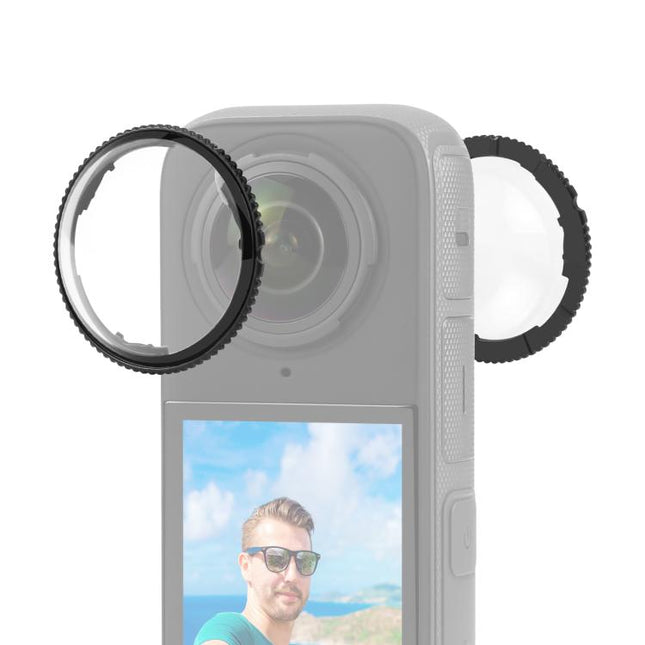 Para Insta360 X4 PULUZ Rotation PC Lens Guard Funda protectora, protector de lente de PC