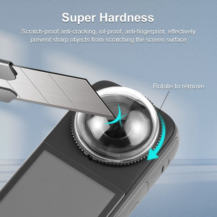 Für Insta360 X4 PULUZ Rotation PC Objektiv Schutz Schutzhülle, PC Objektiv Schutz