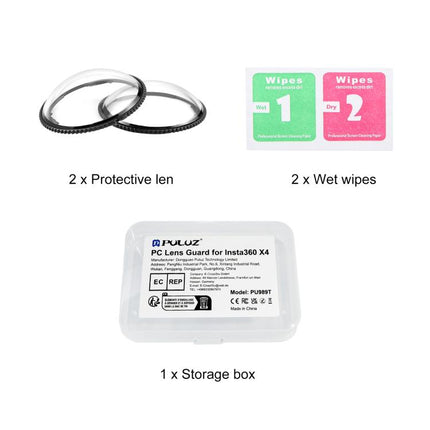 Für Insta360 X4 PULUZ Rotation PC Objektiv Schutz Schutzhülle, PC Objektiv Schutz