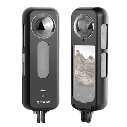 Para Insta360 X4 PULUZ Marco de carcasa de jaula protectora de metal con protector de lente, marco de carcasa de metal