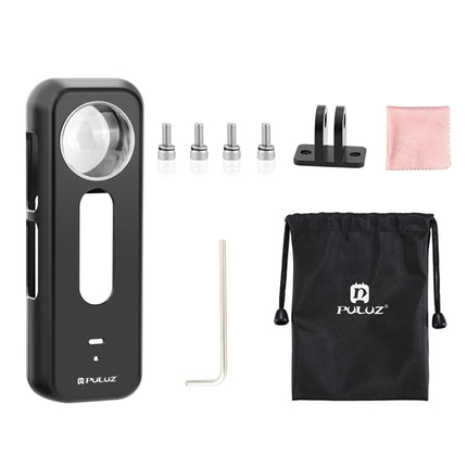 Para Insta360 X4 PULUZ Marco de carcasa de jaula protectora de metal con protector de lente, marco de carcasa de metal