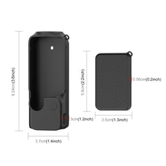 Für DJI OSMO Pocket 3 PULUZ 2-in-1-Silikonschutzhüllen-Set mit Riemen, Silikonschutzhülle (grau), Silikonschutzhülle (blau), Silikonschutzhülle (schwarz)