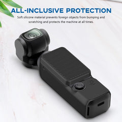 Für DJI OSMO Pocket 3 PULUZ 2-in-1-Silikonschutzhüllen-Set mit Riemen, Silikonschutzhülle (grau), Silikonschutzhülle (blau), Silikonschutzhülle (schwarz)