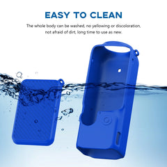 For DJI OSMO Pocket 3 PULUZ  2 in 1 Silicone Cover Case Set with Strap, Silicone Cover(Blue), Silicone Cover(Black), Silicone Cover(Grey)