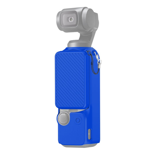 For DJI OSMO Pocket 3 PULUZ  2 in 1 Silicone Cover Case Set with Strap, Silicone Cover(Blue), Silicone Cover(Black), Silicone Cover(Grey)