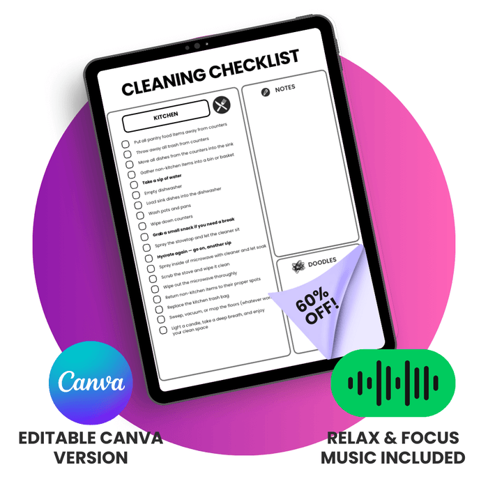 ADHD Cleaning Checklist