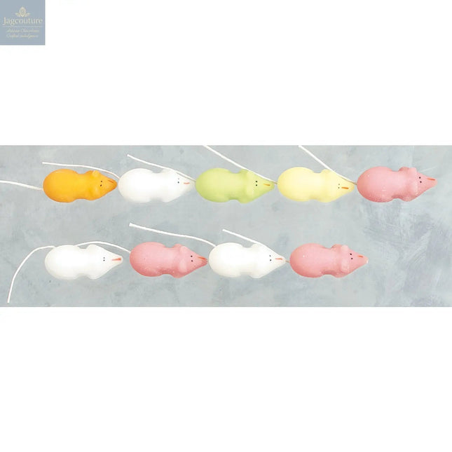 Pink and white sugar mice in bulk box