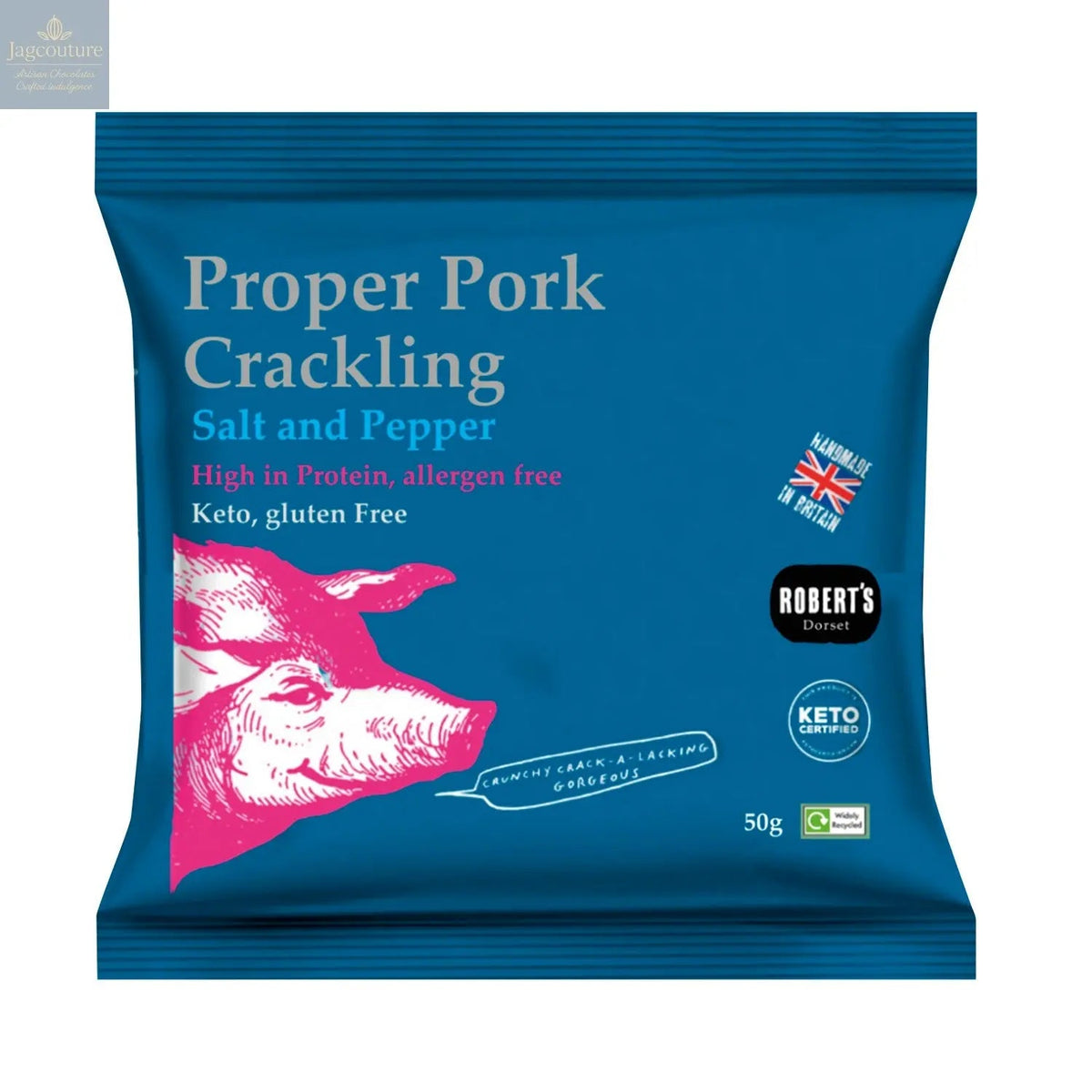 Proper Pork Crackling flavoured with salt and pepper - VAT FREE