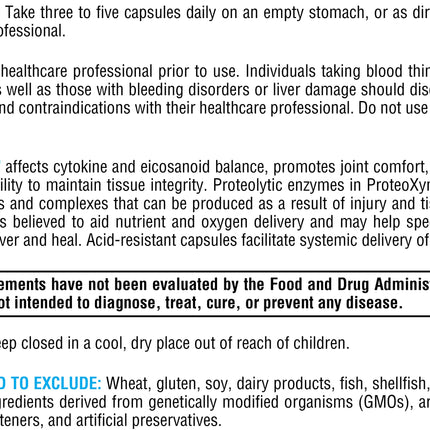 XYMOGEN ProteoXyme - Pancreatic Enzymes, Serrapeptase, Rutin, Papain & Bromelain - Designed to Support Tissue Integrity & Healthy Immune System Balance (100 Acid-Resistant Capsules)
